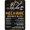 Mechanic Price List - Metal Tin Signs(8*12Inch/12*16Inch) - Garage