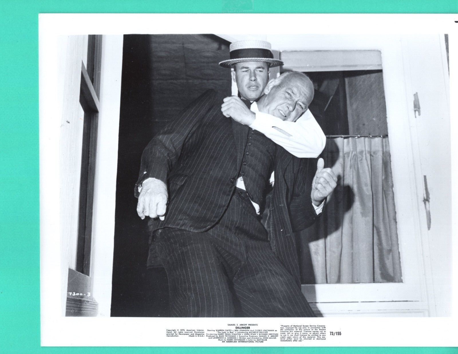 WARREN OATES BEN JOHNSON Actors Movie Stars 1973 Promo Photo Poster painting 8x10 Dillinger