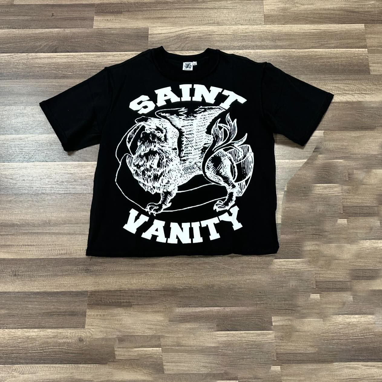Vintage Saint Graphic Print Cotton T-Shirt - SOPULA
