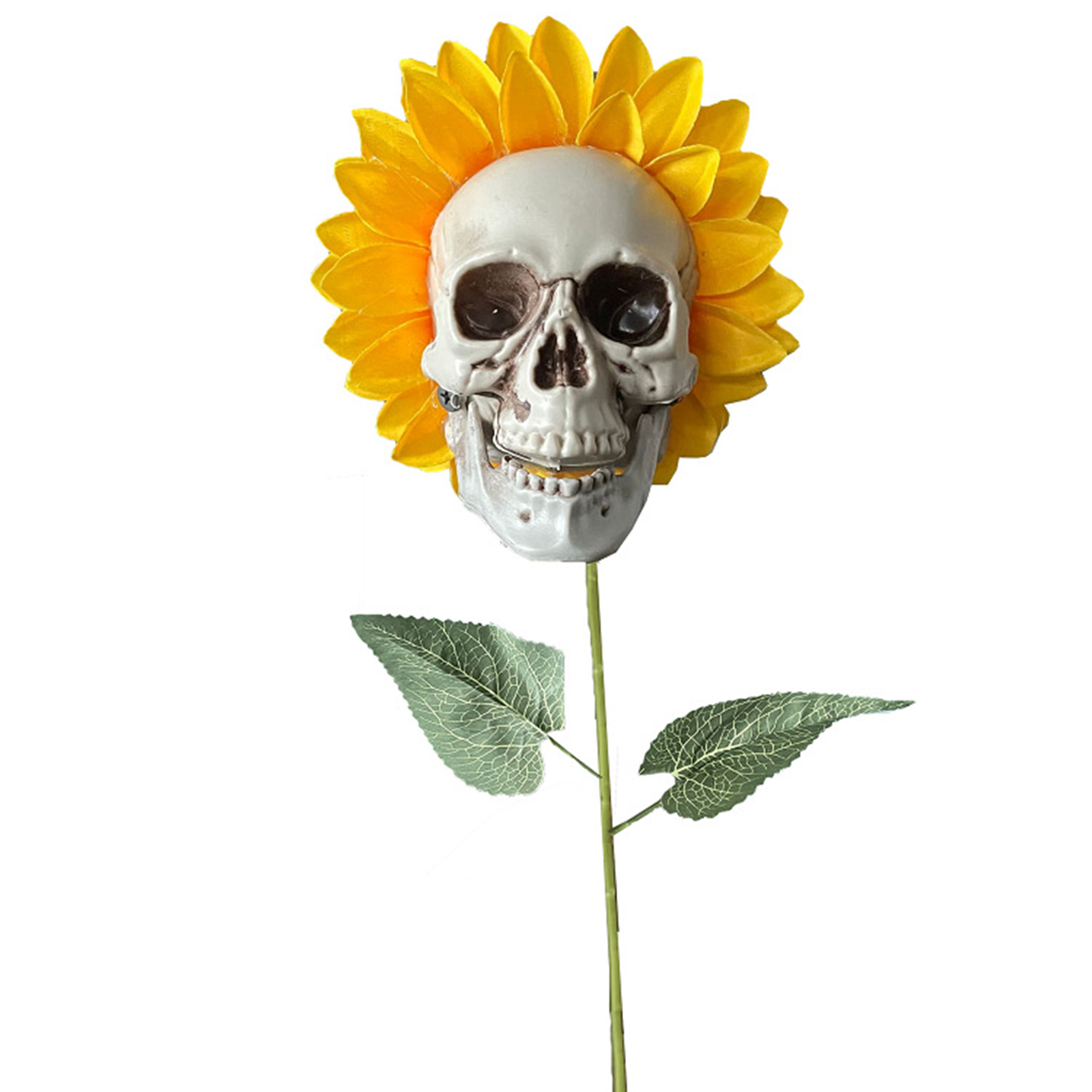 

Artificial Sunflower Skull Garden Decor Stake Skeleton Halloween Supplies, 501 Original