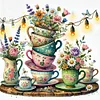 Cup Vase-11CT Stamped Cross Stitch 45*45cm/17.72*17.72in
