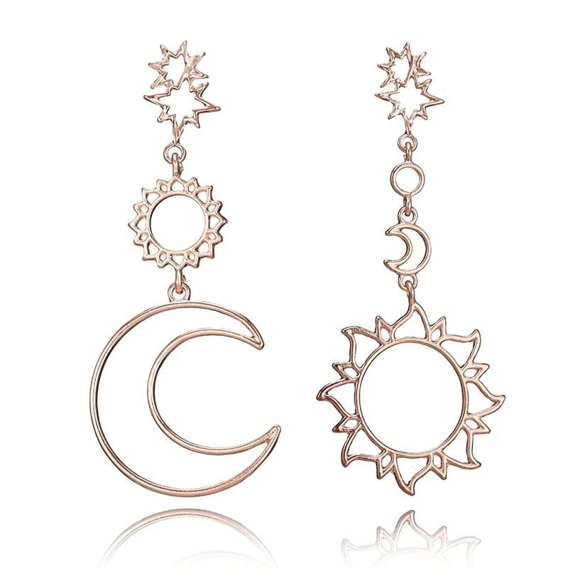 Punk Hollow Sun Moon Drop Dangle Earring | Oxredo Shop Ramadan Sale