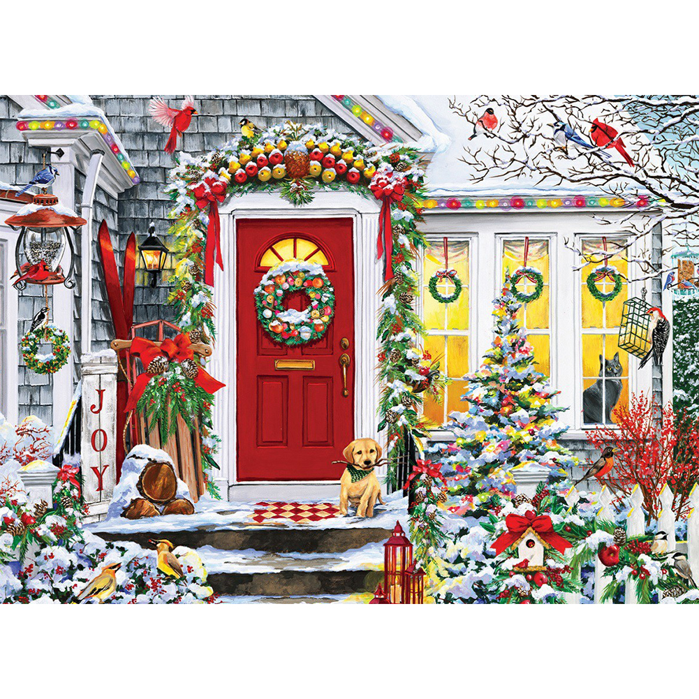 

Christmas Atmosphere - Round Drill Diamond Painting - 55*40CM, 501 Original