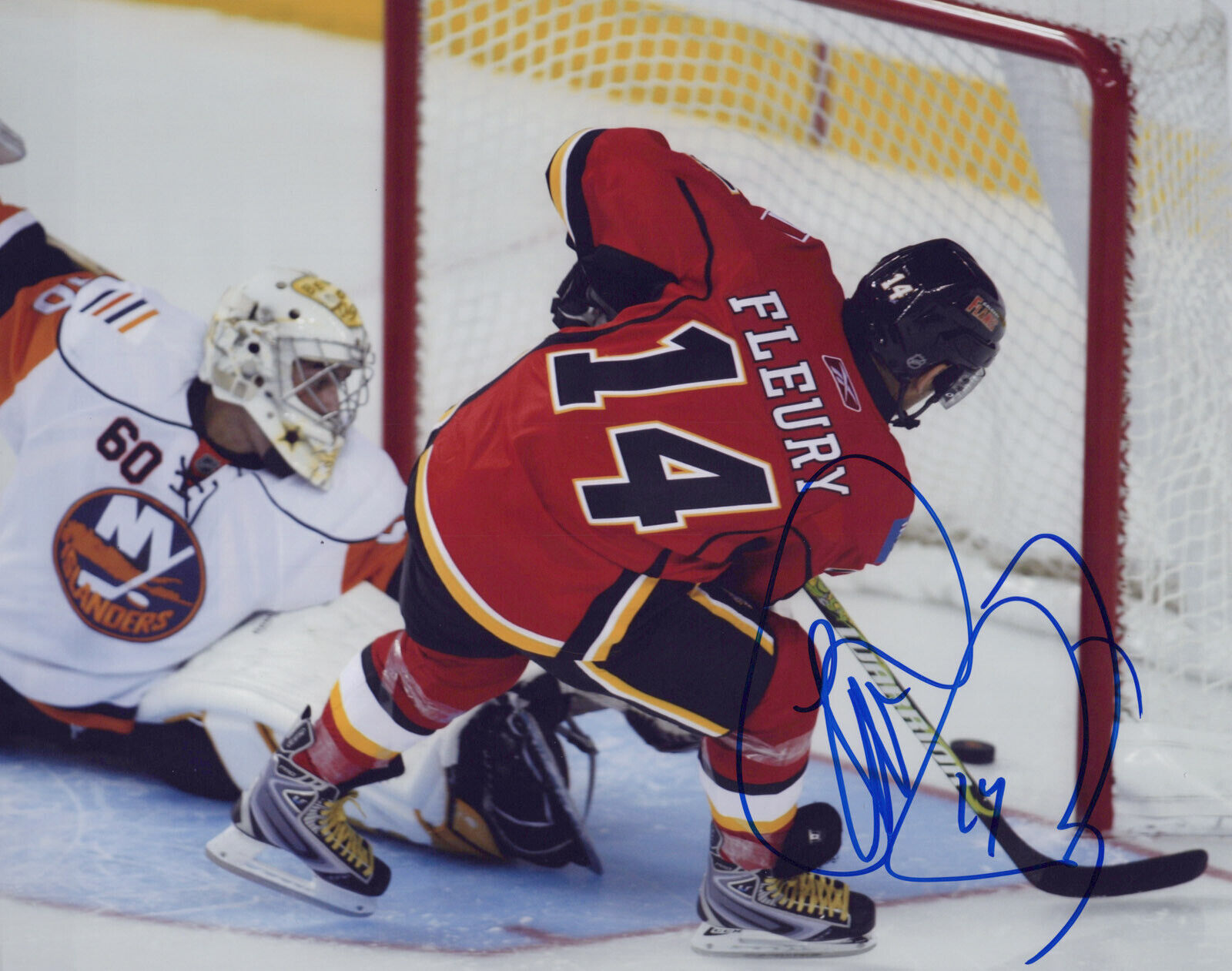 THEO FLEURY signed Autographed CALGARY FLAMES