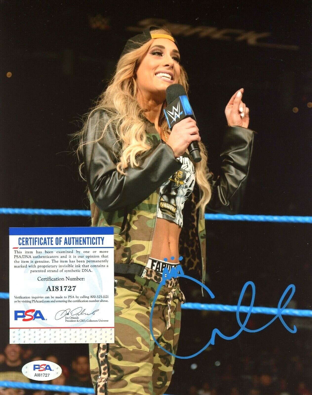 WWE CARMELLA HAND SIGNED AUTOGRAPHED 8X10 Photo Poster painting WITH PROOF AND PSA DNA COA 36