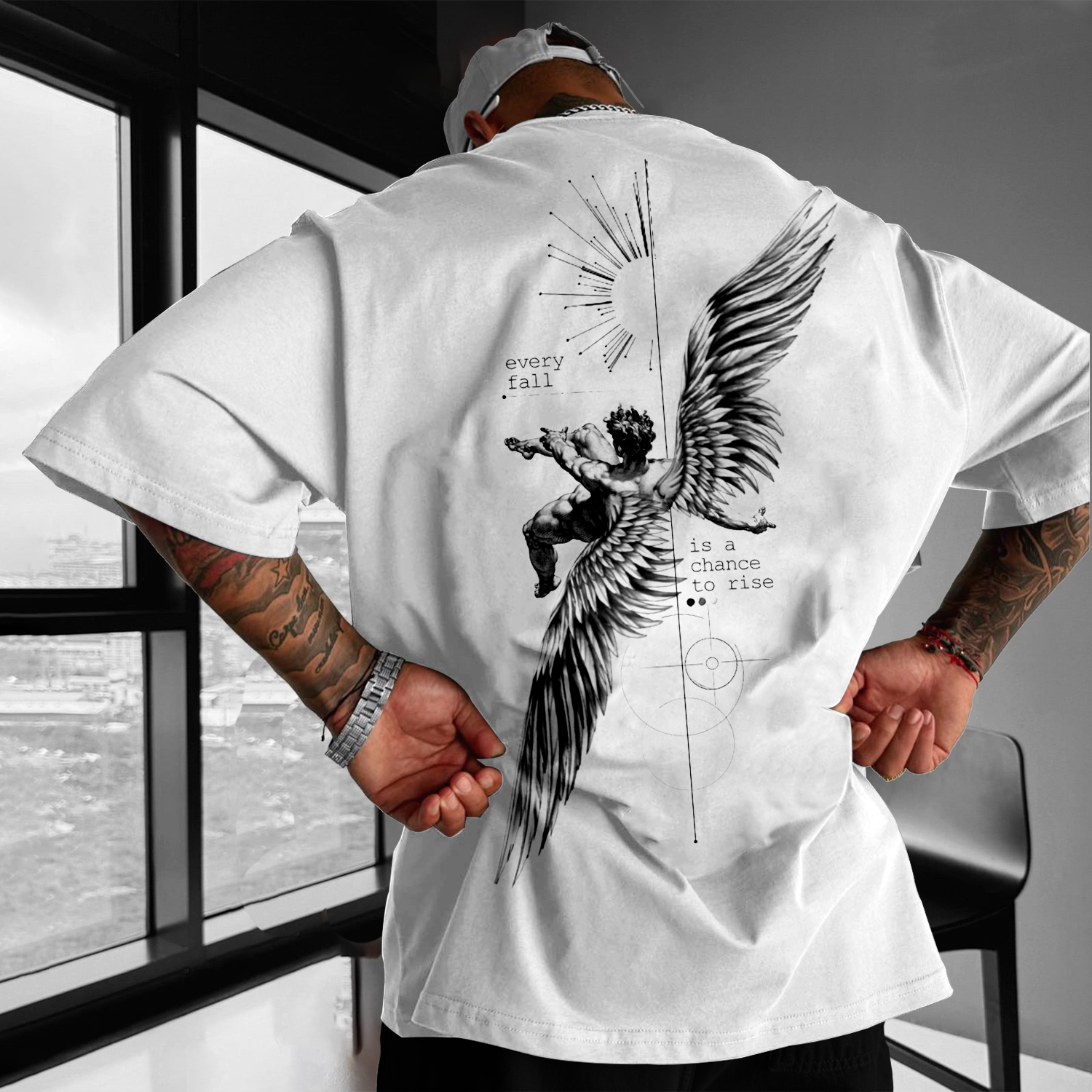 Fashion Casual Design Oversized T-shirt / TECHWEAR CLUB / Techwear