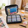 Transparent Diamond Painting Storage Box Set with Handle Bag & Stickers Diamond Painting Storage Case Portable Bead Storage Box for Diamond Painting Accessories and Tools