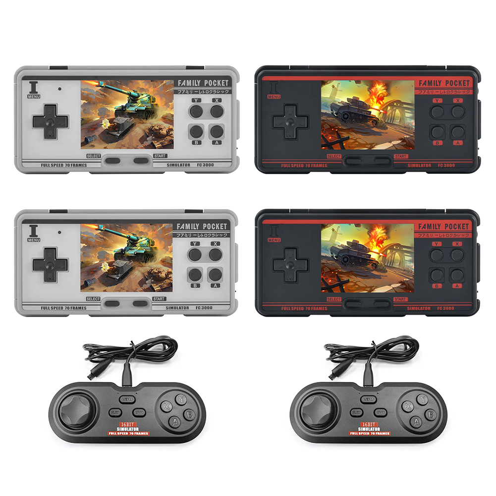 

FC3000 V2 Classic Handheld Game Console 16G Built in 5000 Game 10 Simulator, V2 grey, 501 Original