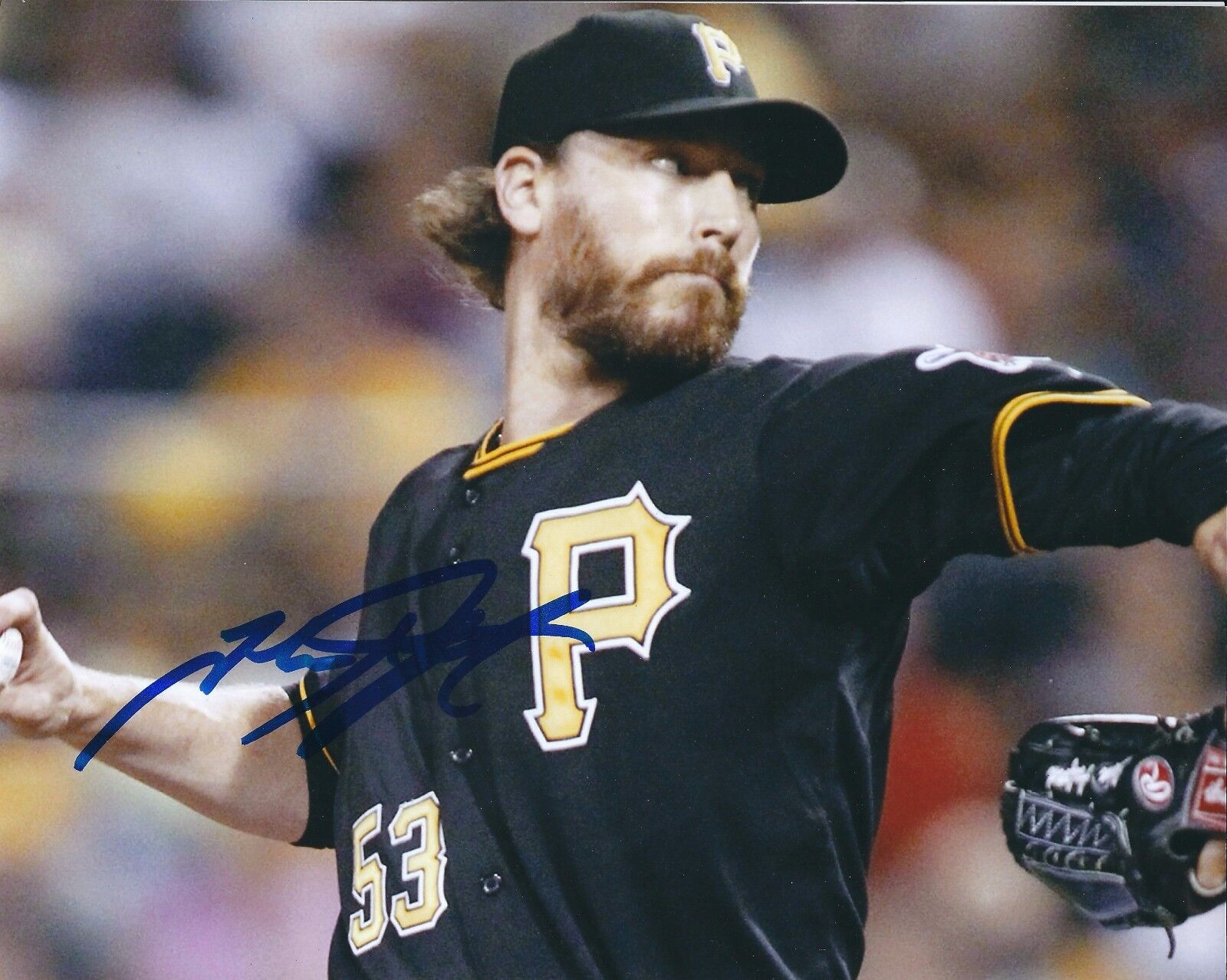 Autographed JOHN AXFORD Pittsburgh Pirates 8x10 Photo Poster painting - COA