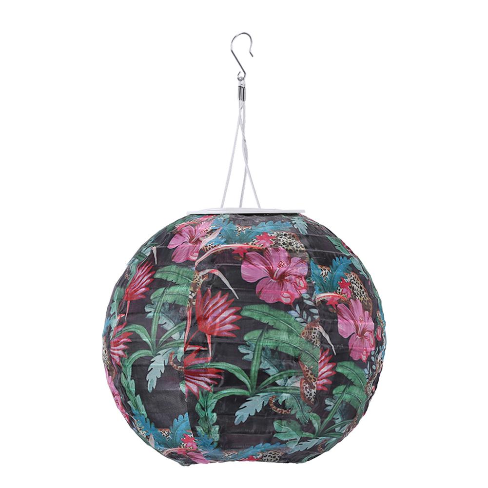 

8 inch LED Solar Lantern Waterproof Pendant Decor (Tropical Rain Forest A), 501 Original