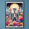(40*60cm)Skull Flower Tarot - Full Round Drill Diamond Painting