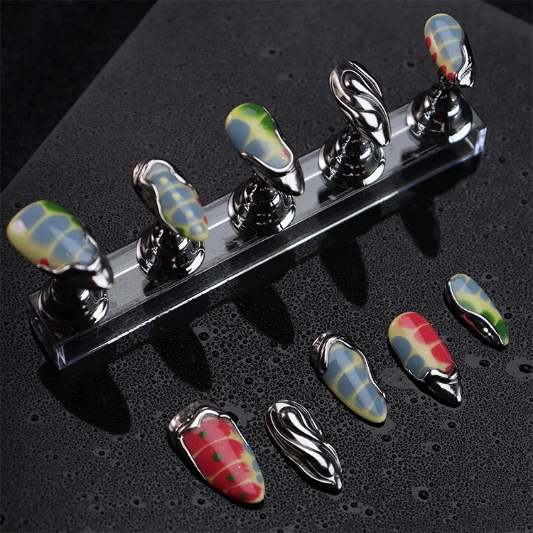 Millennial Punk Metal Texture Nail Stickers (M)