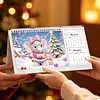 Elephant Diamond Art Monthly Flip Tabletop Calendar January 2027 - December 2028 Small Desktop Calendar Planner 24 Months for Living Room Bedroom Office Desk Gift Giving