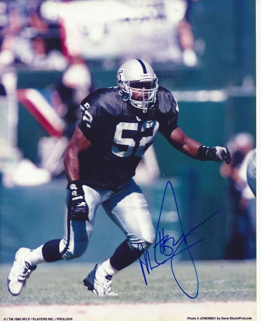 Mike Jones Autographed 8x10 Oakland RaidersRare B913