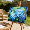 Blue Hydrangea-Framed oil painting by numbers 40*30CM