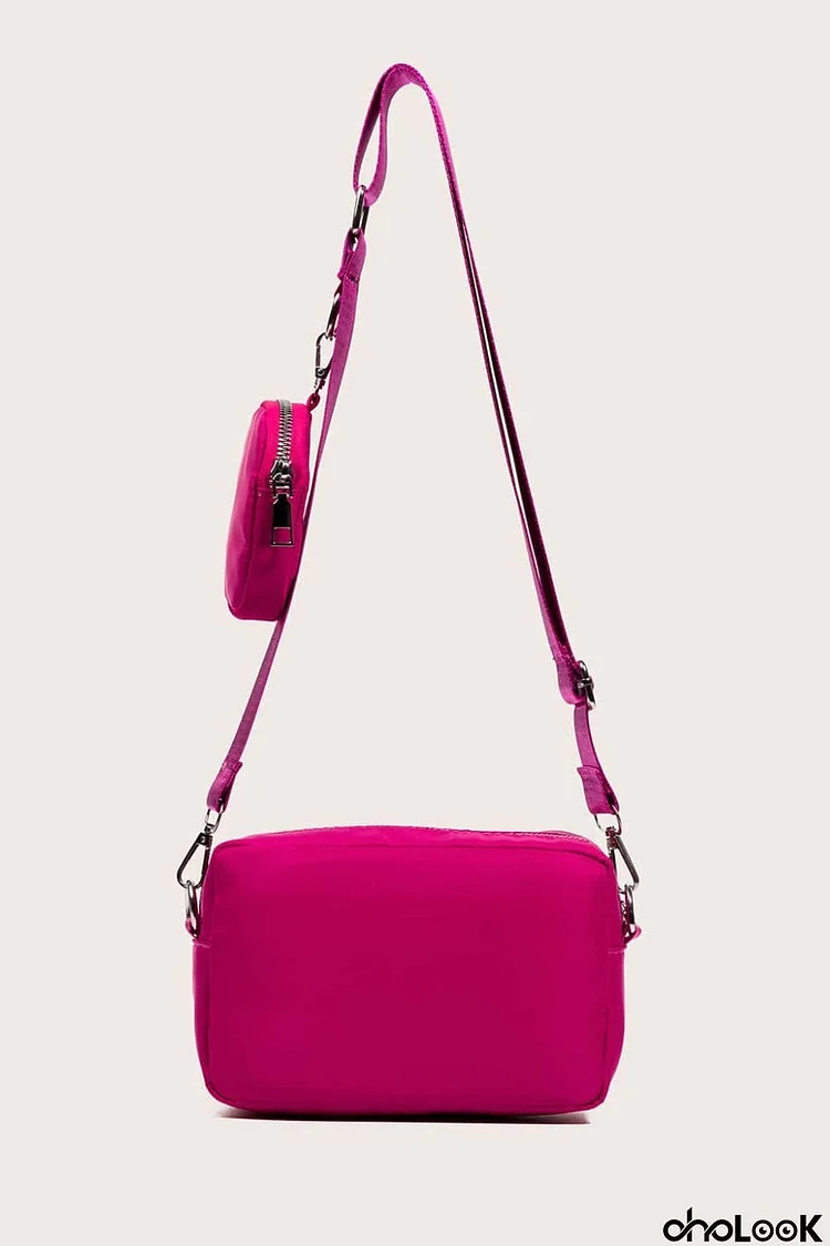 Polyester Shoulder Bag with Small Purse