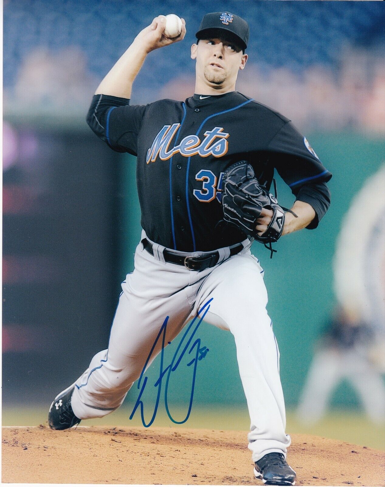 DILLON GEE NEW YORK METS ACTION SIGNED 8x10