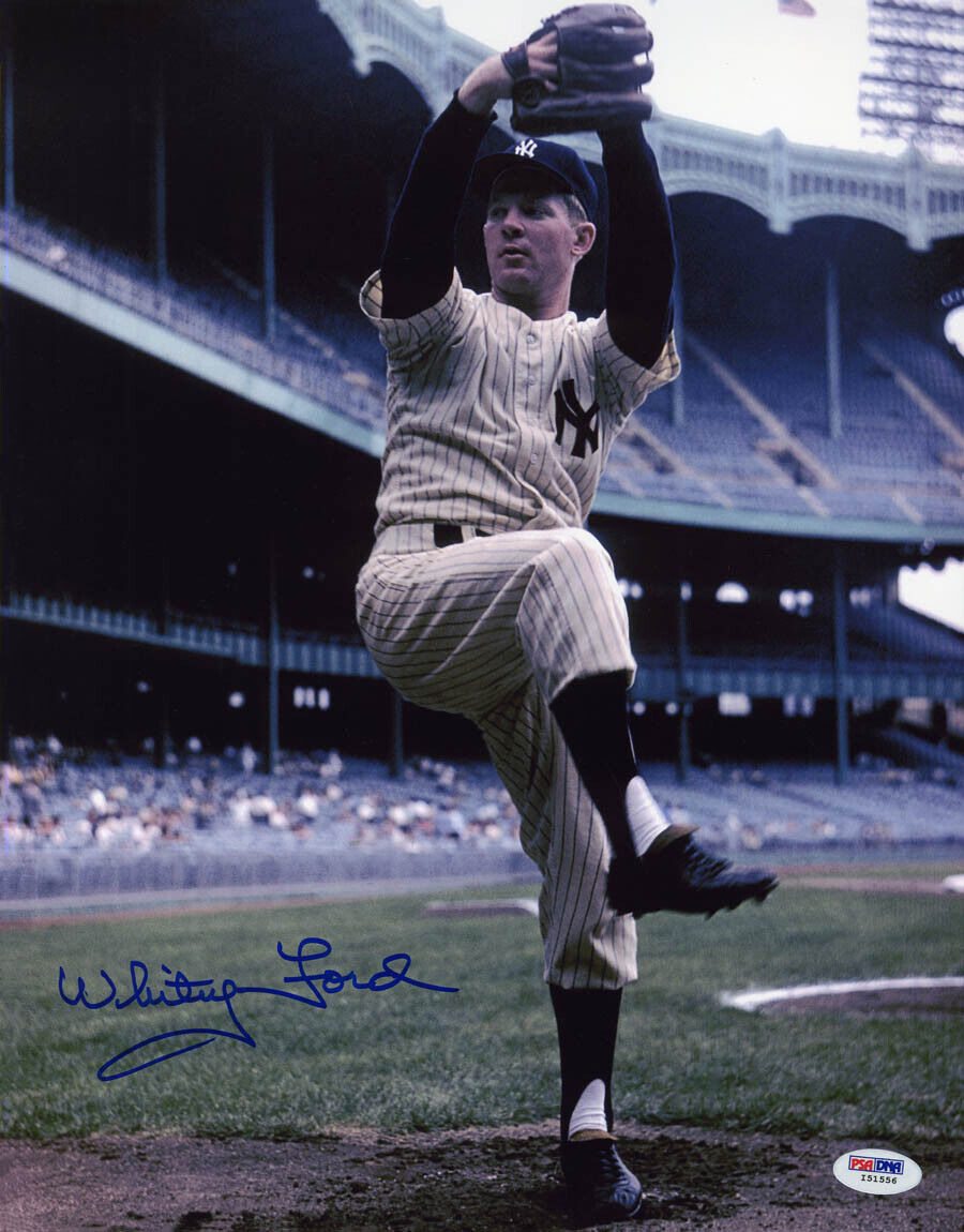 Whitey Ford SIGNED 11x14 Photo Poster painting New York Yankees HOF PSA/DNA AUTOGRAPHED