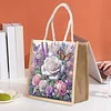 DIY Rose 5D Diamond Painting Linen Tote Bag