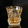 Czech Imported BOHEMIA Crystal Glass Handmade High-end Gold-painted Whiskey Glass Foreign Wine Glass