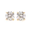Cherished Moments 2 ct tw Round Cut Lab Diamond 4 Claw Prongs Martini Stud Earrings (DE/G Color, VS Clarity)