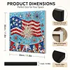 Framed American Flag - DIY Button Art Painting Kit for Creativity DIY Pearl Dot Crafts for Gift Home Wall Decor 30*30CM