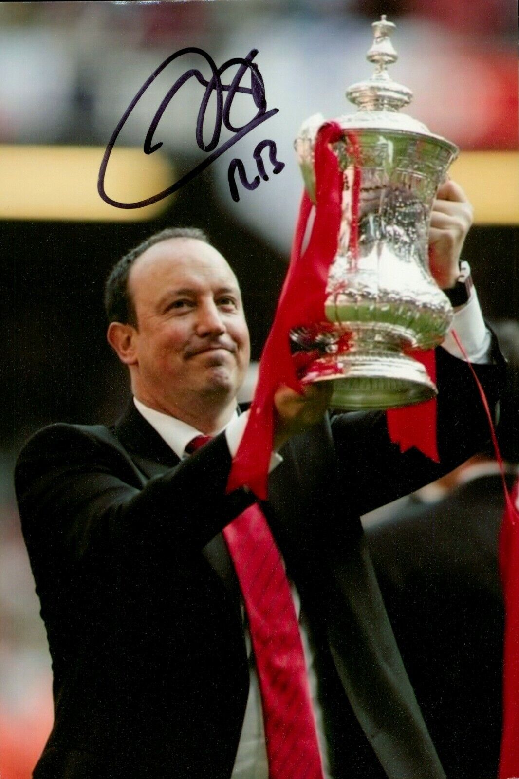 Rafa Benitez Signed 6x4 Photo Poster painting Liverpool Newcastle United Everton Autograph + COA