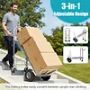 [US Local Warehouse] 2 in 1 Industrial Convertible Stair Climbing Car 1000 LBS Capacity Folding Hand Truck with Wheels for Transport & Moving