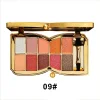 Palette de fards &agrave; paupi&egrave;res brillants cr&egrave;me 10 couleurs avec pinceau