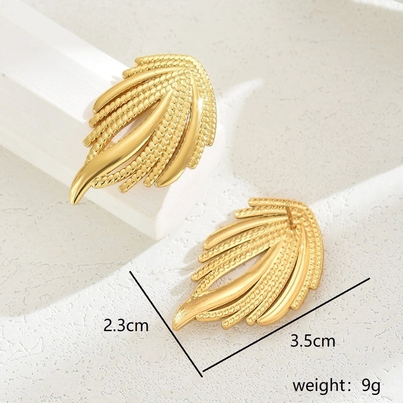 1 Pair Hawaiian Vacation Minimalist Geometric Inlay 201 Stainless Steel Plastic 18K Gold Plated Drop Earrings Ear Studs