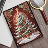 (US Local)Christmas Tree Special Shaped Diamond Painting Journal Notebook for Adults