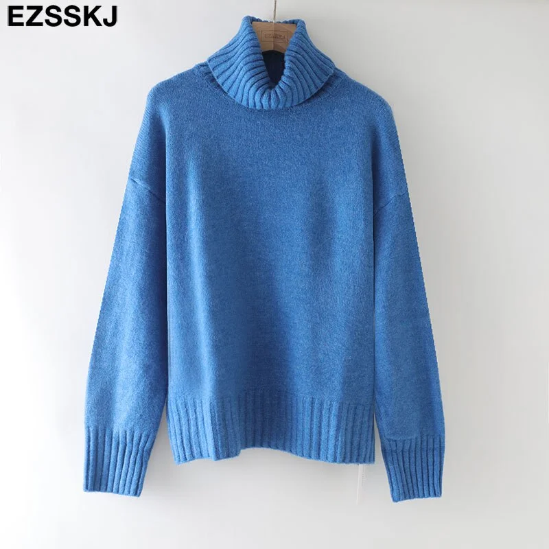 autumn Winter casual cashmere oversize thick Sweater pullovers Women 2021 loose Turtleneck women's sweaters jumper