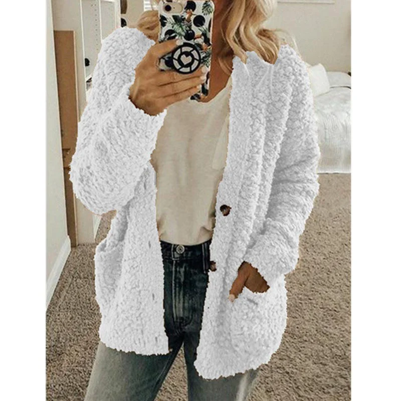 Uveng Uveng Wish 2025 Autumn And Winter Explosion Women's Fashion Casual Sweater Coat Size Coat