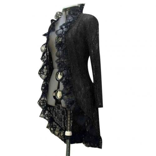 Vintage Women Medieval Dress Steampunk Stand Collar Dresses Lace Up Cardigan Jacket Dress vestido de festa  soft and comfortable