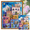 Colorful Cabin-11CT Stamped Cross Stitch 45*60cm/17.72*23.62in(Big Size)