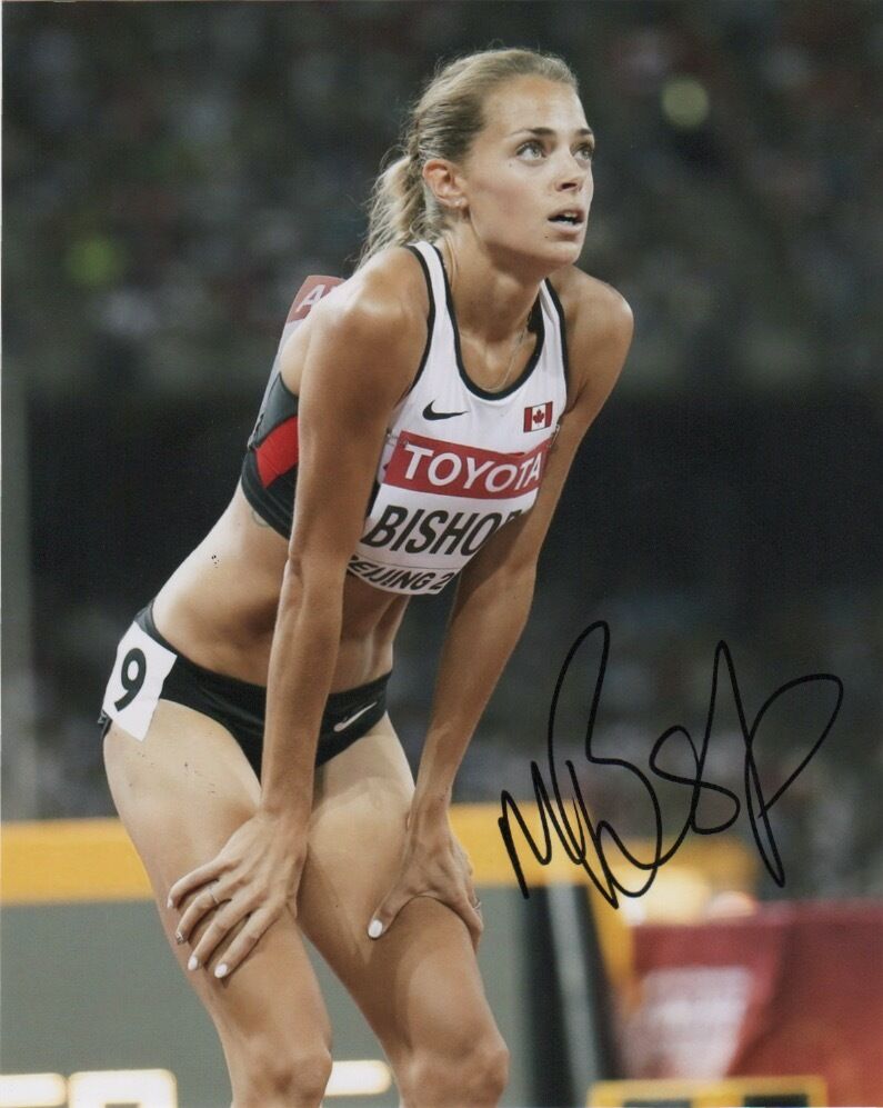 Melissa Bishop Canada Sprinter Autographed Signed 8x10 Photo Poster painting COA #2