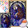 uk.everydayedeals (Limited Stock)Diamond Painting - Round AB Drills - Glass Lady(45*65cm)