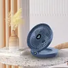 Foldable Air Cooler Wireless Fan Personal Fan for Home (white rechargeable A)