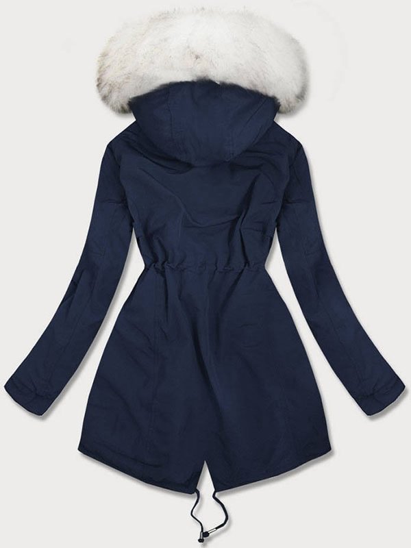 Navy blue ladies winter coat
