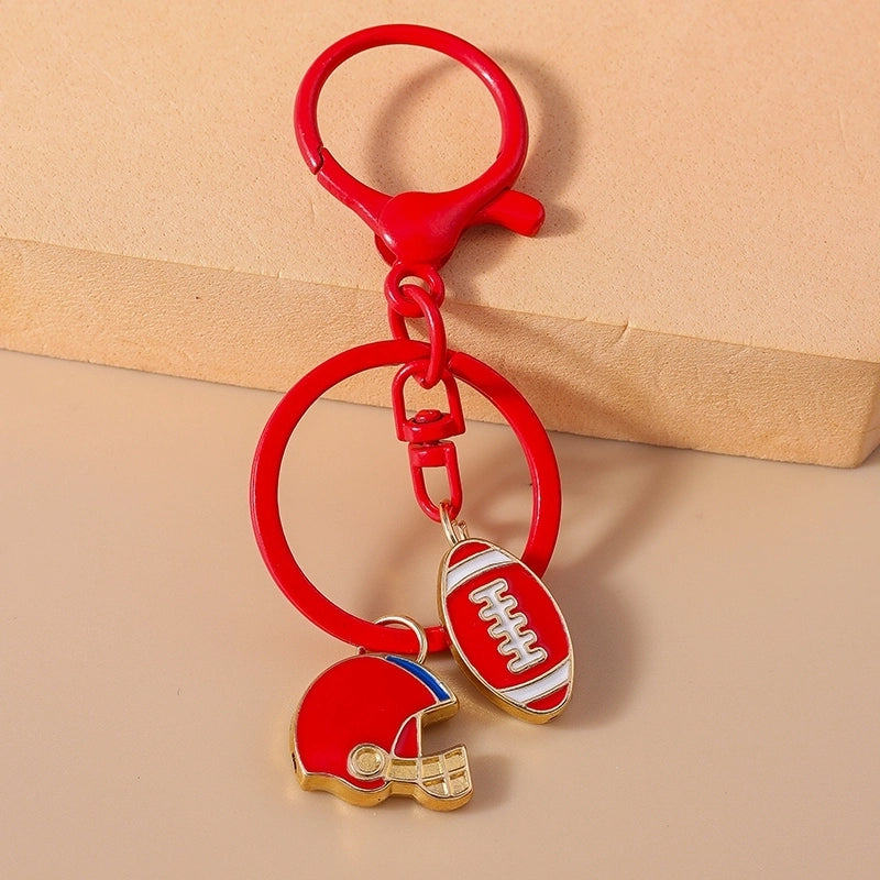 Casual Cute Hip-Hop Helmet Rugby Alloy Keychain