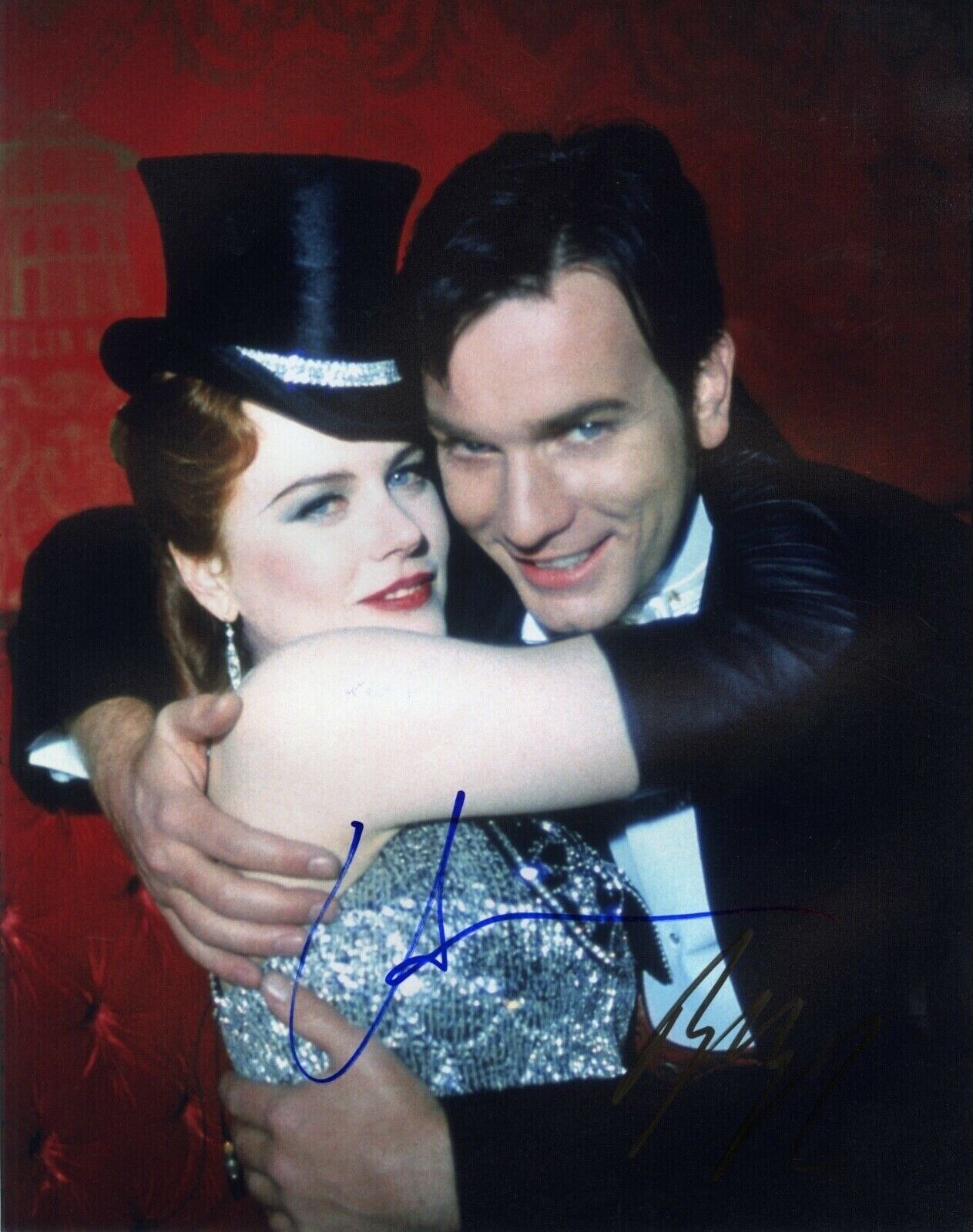 Nicole Kidman and Ewan McGregor signed MOULIN ROUGE movie 14x11 Photo Poster painting