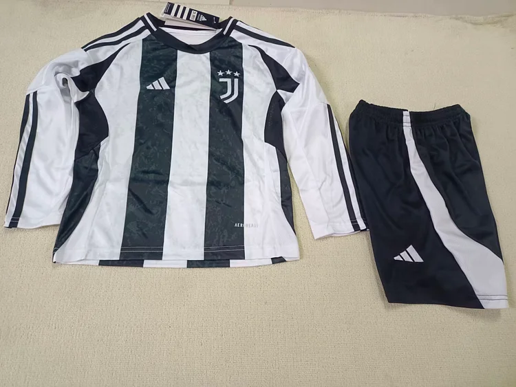2024/25 Juventus Home Long Sleeve - Kids Kit