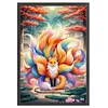 Bead Embroidery - Partial Printed 9CT Nine-tailed Fox Cross Stitch Kit(76x54 CM)