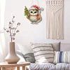 2D/Flat Christmas DIY Diamond Art Acrylic Pendant Wall Door Decoration (Owl)