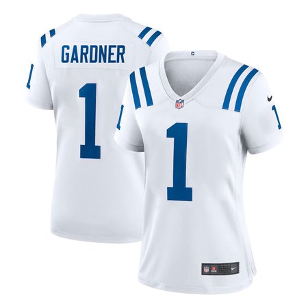 Women's Indianapolis Colts #1 Ahmad Sauce Gardner  White Team Game Jersey