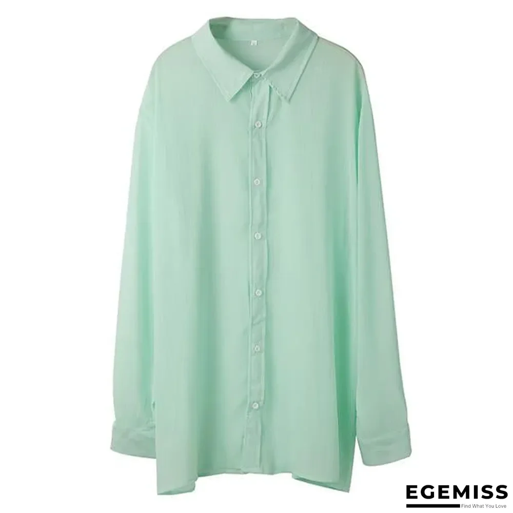 Men Casual V-NeckSolid Color Shirts | EGEMISS