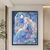 Anime Girl Under Moon-11CT Stamped Cross Stitch 45*60cm/17.72*23.62in(Big Size)