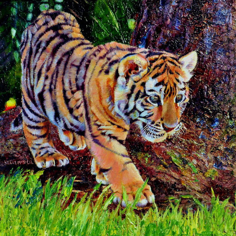 

Tiger - Round Drill Diamond Painting - 30*30CM, 501 Original
