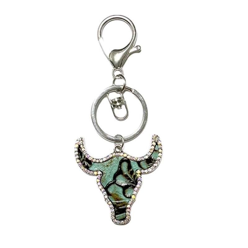 Ethnic Style Cowboy Style Animal Alloy Leather Inlay Rhinestones Unisex Bag Pendant Keychain