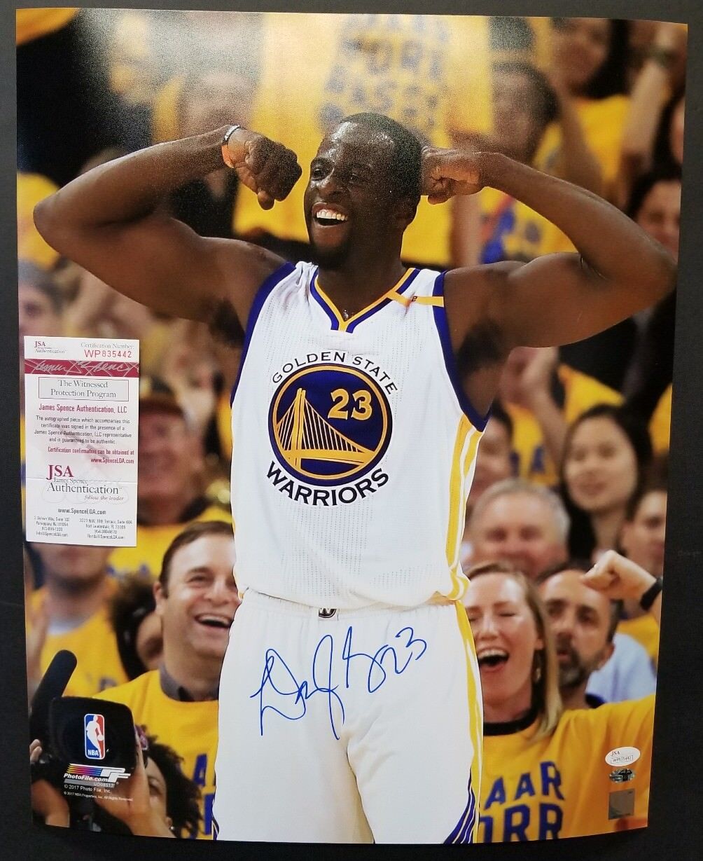 DRAYMOND GREEN Signed Autographed Golden State Warriors 16x20 Photo Poster painting. WITNESS JSA